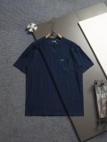 Dior Classic Dark Pattern Logo Short Sleeve Unisex Casual Versatile Washed T-shirt