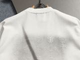 Chrome Hearts 26SS Fashion Horseshoe Sanskrit Cross Short Sleeve Unisex Casual Versatile Washed T-shirt
