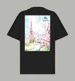 Burberry Fashion Limited Edition Painting Short Sleeve Unisex Casual Oversize T-shirt