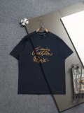 Louis Vuitton Fashion Embroidered Logo Short Sleeve Unisex Casual Versatile T-shirt
