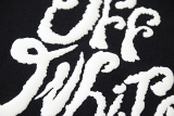 Off White Fashionable Foam Letter Logo Printed Short Sleeve Unisex Casual Versatile T-shirt