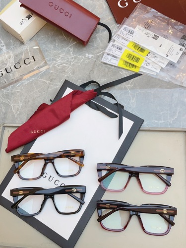 Gucci Fashion Square Frame Sunglasses Versatile Glasses Size: 54-18-140