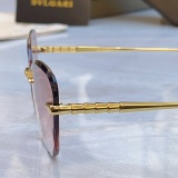 Bvlgari Fashion Frameless Cat Eye Sunglasses Versatile Glasses Size: 61-16-145