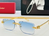 Cartier Fashion Personalized Frameless Sunglasses Versatile Glasses Size: 57-17-145