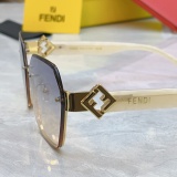 Fendi Fashion Square Frameless Sunglasses Versatile Glasses Size: 62-16-140