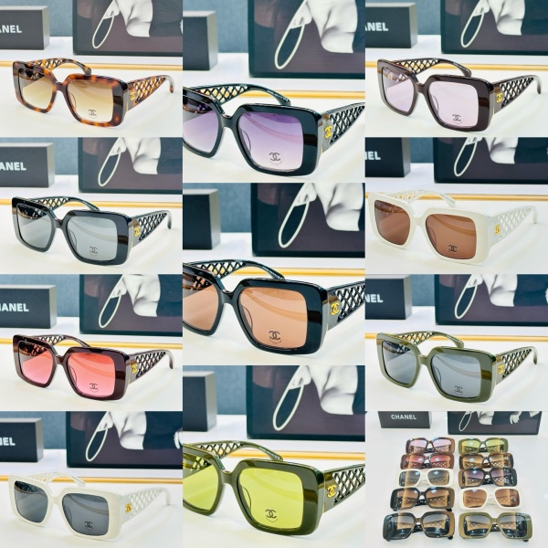 Chanel Fashion Square Frame Sunglasses Versatile Glasses Size: 55-17-135