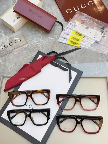 Gucci Fashion Square Frame Sunglasses Versatile Glasses Size: 54-18-140