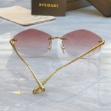 Bvlgari Fashion Personality Frameless Sunglasses Versatile Glasses Size: 61-16-145