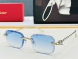Cartier Fashion Personalized Frameless Sunglasses Versatile Glasses Size: 56-17-145