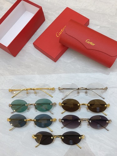 Cartier Fashion Sunglasses Versatile Glasses Size: 53-20-135