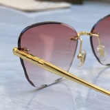 Bvlgari Fashion Frameless Cat Eye Sunglasses Versatile Glasses Size: 61-16-145