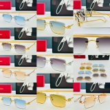 Cartier Fashion Personalized Frameless Sunglasses Versatile Glasses Size: 57-17-145