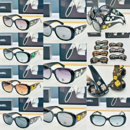 Chanel Fashion 3D Camellia Square Frame Sunglasses Versatile Glasses Size: 56-16-130
