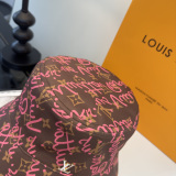 Louis Vuitton Fashion Full Logo Fisherman's Hat Couple Versatile Sunshade Hat