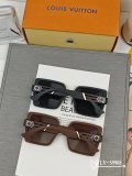 Louis Vuitton Fashion Retro Large Frame Sunglasses Versatile Glasses Size: 63-13-145