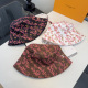 Louis Vuitton Fashion Full Logo Fisherman's Hat Couple Versatile Sunshade Hat