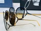 Gucci Fashion Retro Large Frame Sunglasses Versatile Glasses Size: 56-19-140