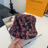 Louis Vuitton Fashion Full Logo Fisherman's Hat Couple Versatile Sunshade Hat