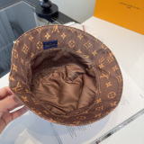 Louis Vuitton Fashion Full Logo Fisherman's Hat Couple Versatile Sunshade Hat