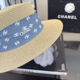 Chanel Fashion Logo Top Hat Versatile Sunshade Hat 57 CM