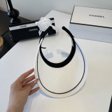 Chanel New Fashion Versatile Empty Top Sunshade Hat
