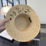 Gucci Fashion 3D Flower Lafite Grass Hat Versatile Sunshade Hat 57 CM