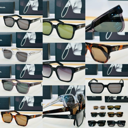 Prada Fashion Retro Square Frame Sunglasses Versatile Glasses Size: 54-19-145
