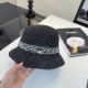 Chanel New Fashion Splicing Straw Hat Versatile Sunshade Hat