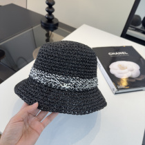 Chanel New Fashion Splicing Straw Hat Versatile Sunshade Hat Chanel New Fashion Splicing Straw Hat Versatile Sunshade Hat