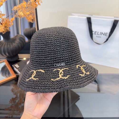 Chanel Classic CC Folding Straw Hat Versatile Sunshade Cap 57CM
