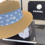 Chanel Fashion Logo Top Hat Versatile Sunshade Hat 57 CM