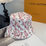 Louis Vuitton Fashion Full Logo Fisherman's Hat Couple Versatile Sunshade Hat