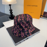 Louis Vuitton Fashion Full Logo Fisherman's Hat Couple Versatile Sunshade Hat