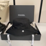 Chanel Fashion Embroidered Star Fishing Hat Versatile Sunshade Hat