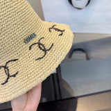 Chanel Classic CC Folding Straw Hat Versatile Sunshade Cap 57CM