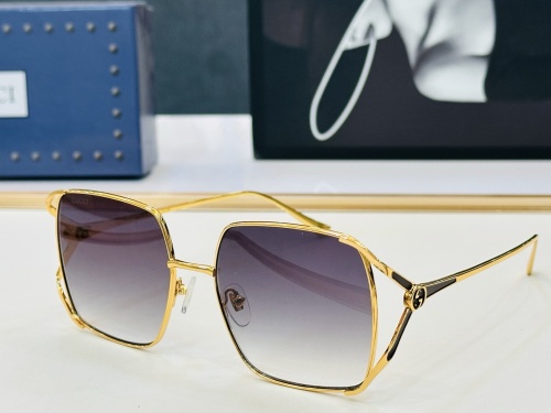 Gucci Fashion Retro Metal Frame Sunglasses Versatile Glasses Size: 58-18-140