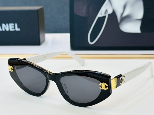 Chanel Fashion Retro Cat Eye Sunglasses Versatile Glasses Size: 55-19-143