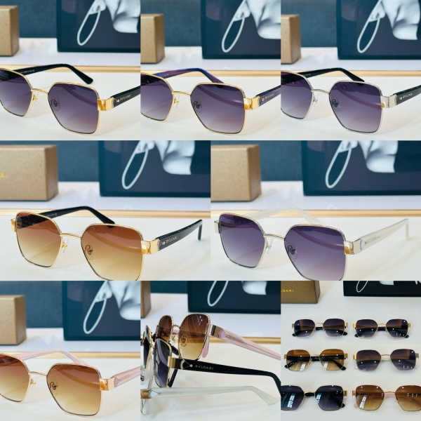 Bvlgari Fashion Retro Metal Frame Sunglasses Versatile Glasses Size: 54-19-140