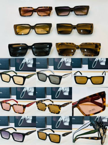 Prada Fashion Retro Square Frame Sunglasses Versatile Glasses Size: 55-18-140