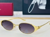Cartier Fashion Retro Oval Sunglasses Versatile Glasses Size: 53-21-135