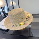 Gucci Fashion 3D Flower Lafite Grass Hat Versatile Sunshade Hat 57 CM