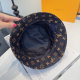 Louis Vuitton Fashion Full Logo Fisherman's Hat Couple Versatile Sunshade Hat