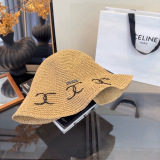 Chanel Classic CC Folding Straw Hat Versatile Sunshade Cap 57CM