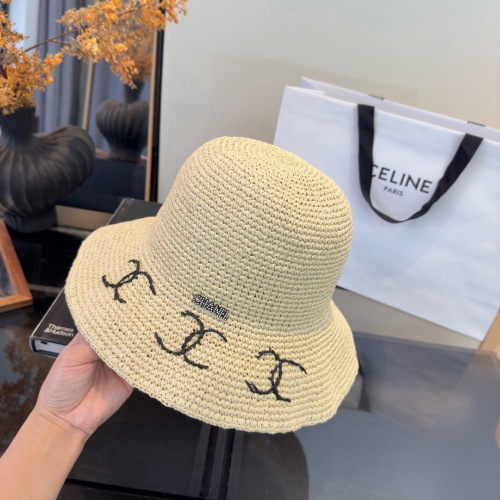 Chanel Classic CC Folding Straw Hat Versatile Sunshade Cap 57CM