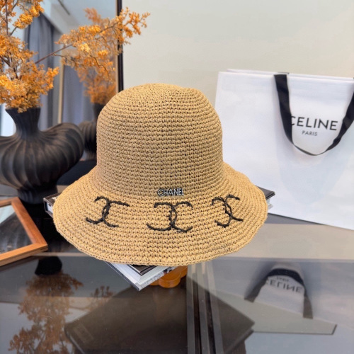 Chanel Classic CC Folding Straw Hat Versatile Sunshade Cap 57CM
