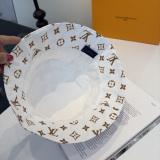 Louis Vuitton Fashion Full Logo Fisherman's Hat Couple Versatile Sunshade Hat