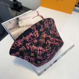 Louis Vuitton Fashion Full Logo Fisherman's Hat Couple Versatile Sunshade Hat