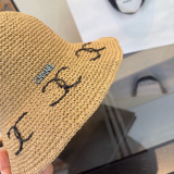 Chanel Classic CC Folding Straw Hat Versatile Sunshade Cap 57CM