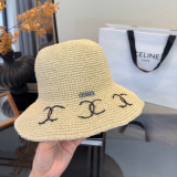 Chanel Classic CC Folding Straw Hat Versatile Sunshade Cap 57CM
