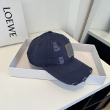 Loewe Classic Logo Distressed Baseball Hat Couple Casual Duck Tongue Hat